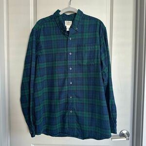 L.L. Bean Scotch Plaid Flannel Shirt Traditional Fit - Black Watch